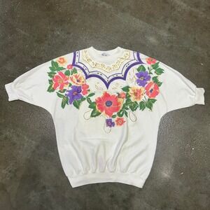 Vintage Tee Dees Floral Size XL Short Sleeve Crewneck Tee